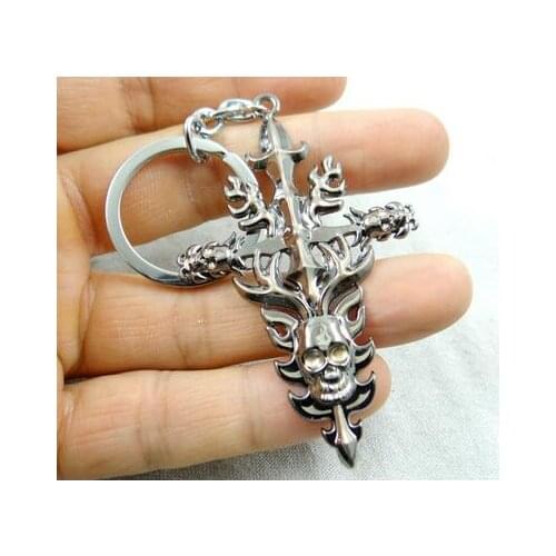 1Pcs wholesale Alloy key ring Skeleton carving pendant Accessories key chain car pendant key chain free shipping p51