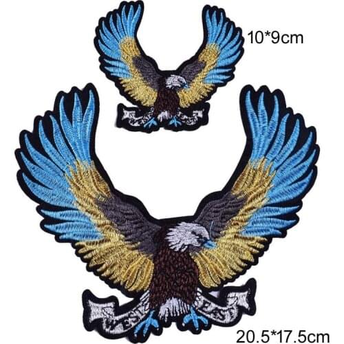 2Pcs Eagle Wings Patches Embroidered Biker Motorcycle Sew on Patch DIY for Clothes Badge Fabric for Clothes Stickers NL246