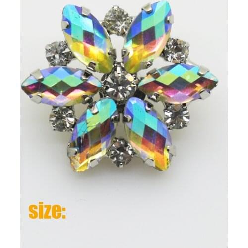 25mm 10pcs Fashion new AB color acrylic Rhinestone button/drill button,Clear Rhinestone Sewing Button