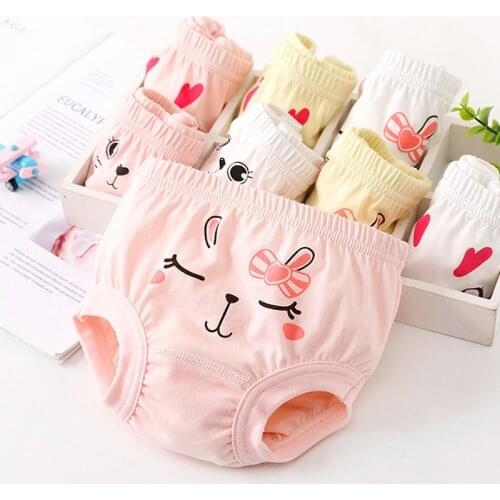 3 Pcs/Lot Girls Bread Pants Girls Four Seasons Outer Wear Cotton Childrens Short Triangle Baby Newborns Bloomers Kids Underwear