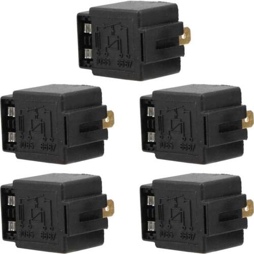 5pcs Car Flasher Relay 4Pins DC 12V 30A Vehicle Fuse Shockproof Waterproof Light Controlling JD2912 Universal Flasher
