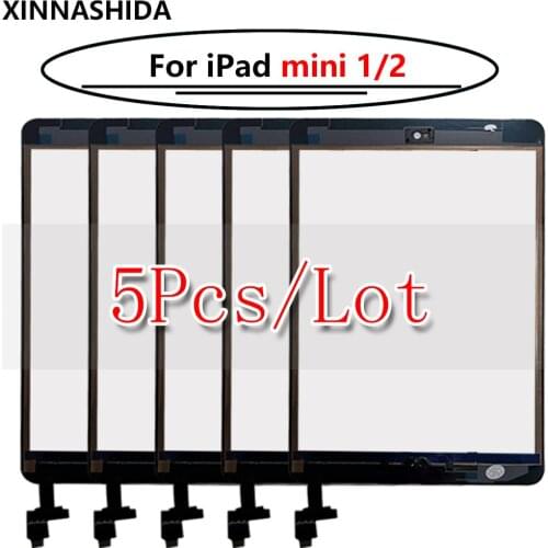 5pcs/lot NEW For iPad Mini 2 A1489 A1490 A1491 mini 1 Touch Screen Digitizer With/No key