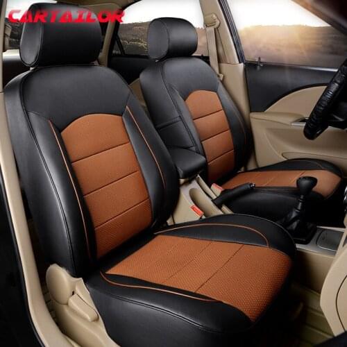 CARTAILOR Custom Fit Car Seat Covers for Subaru Impreza Cars Seat Cover Accessories Set Leather Black Auto Cover Seats Protector