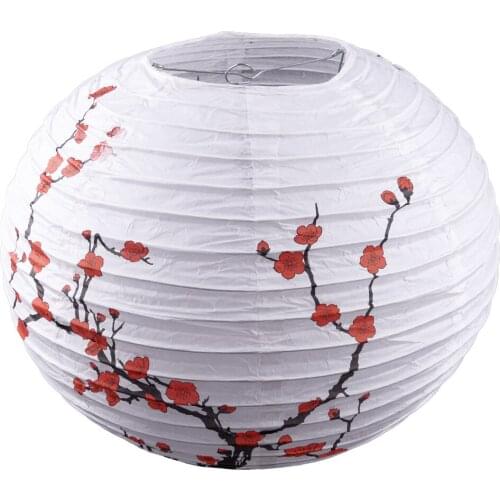 Plum Floral Paper Lantern Light Shade Lampshade Bar Room Decoration Chinese Elegant Retro Style