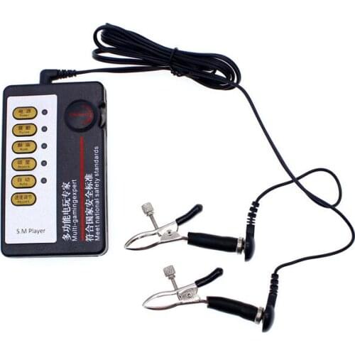 Electric Shock Nipple Clamp Pulse Therapy Massager Body Massage Electrical Stimulation Anal Penis Sex Toy For Couples