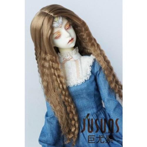 JD118 1/3 SD synthetic mohair doll wigs 8-9inch Long corn curly bjd hair