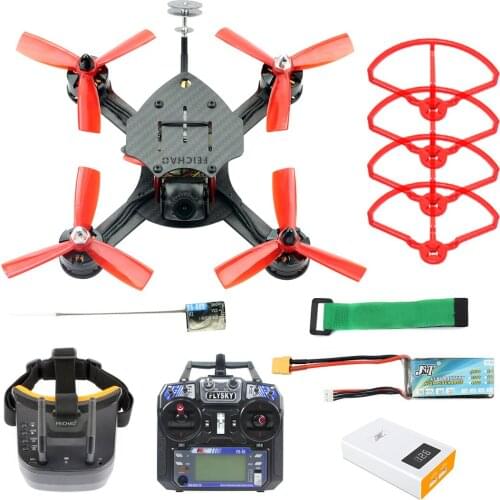 JMT DIY FPV Racing Drone Quadcopter RTF F4 Pro V2 Flight Control 180mm Carbon Fiber Frame Full Set with FPV Goggles Accessory
