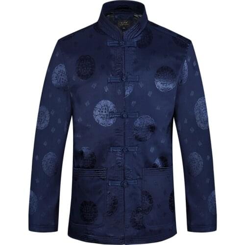 Spring and autumn elderly stand collar tang suits mens jacket outerwear chinese style plate buttons birthday clothes casual