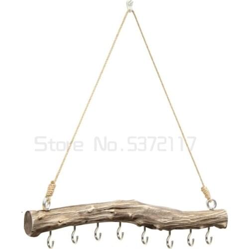 Creative tree hook retro American clothes hook wall homestay a row of clothes hook decoration key hang