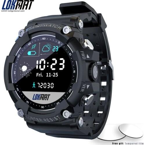 LOKMAT ATTACK 2 Full Touch Screen Smart Watch Men Heart Rate Monitor Fitness Tracker Bluetooth Sport Smartwatch For Android ios