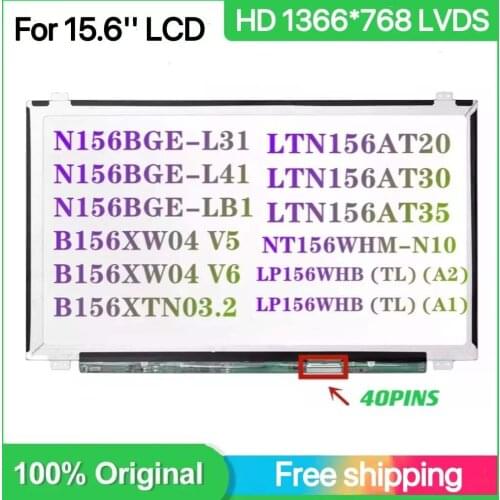 B156XW04 V.5 .0 .6 .1 fit B156XTN03.2 B156XW03 LTN156AT11 LP156WH3 N156BGE-L41 LB1 N156B6-L0D LTN156AT20 LTN156AT30
