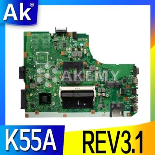 K55A For Asus K55VD K55A motherboard REV3.1 without video card K55A Laptop motherboard original board 100% Test work