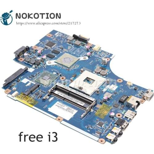 NOKOTION For Acer aspire 5741 5741G Laptop Motherboard MBWJR02001 NEW70 LA-5891P HM55 DDR3 HD5740 Free CPU
