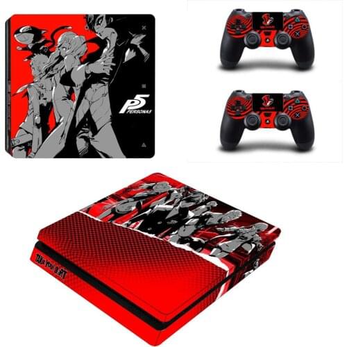 Persona 5 P5 PS4 Slim Stickers Play station 4 Skin Sticker Decals For PlayStation 4 PS4 Slim Console & Controller Skin Vinyl