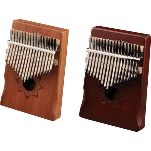 17 Keys Kalimba Musical Instrument Wood Mahogany Thumb Finger Piano Mbira African Sanza Mbira with Tuning Tool Storage Bag