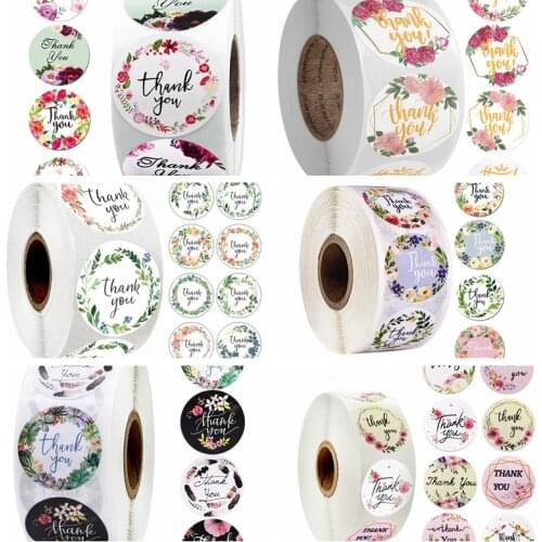 Gift Sealing Stickers 500pcs Thank you Love Design Diary Scrapbooking Stickers Festival Birthday Party Gift Decorations Labels