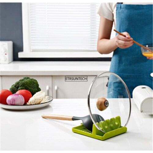 100pcs Spoon Holder Stand Plastic Ladle Shovel for Pot Cover Cutlery Spatula Rack Multi-function Pot Lid Holder Kitchen