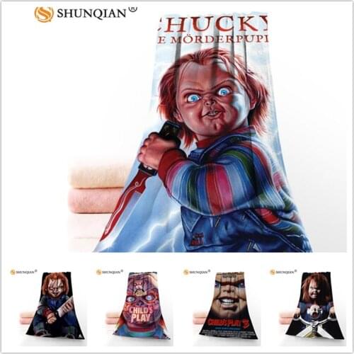 Custom Childs Play 35x75cm Face Towels Facecloth Microfiber Washcloth Quick drying Sports Towel