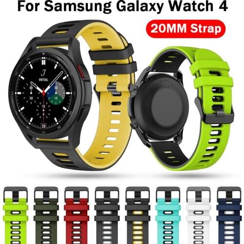 20mm Watch Strap For Samsung Galaxy Watch 4 Soft Siliocne Bracelet For Garmin Forerunner 245/Amazfit GTR 42mm/Huawei GT2 42mm
