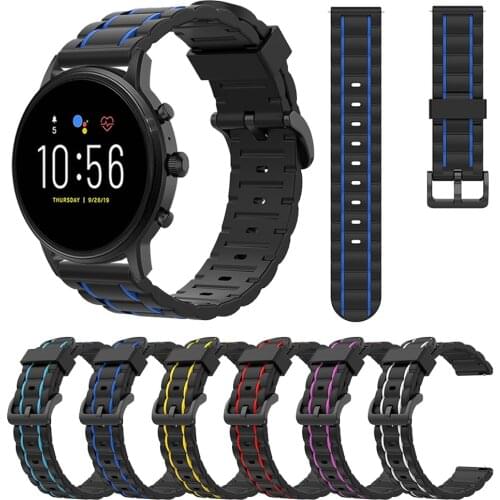 Wrist strap For Fossil Gen 5 Carlyle HR/Julianna/Garrett Smart watch Watchband For Fossil Mens Sport Silicone Strap Bracelet