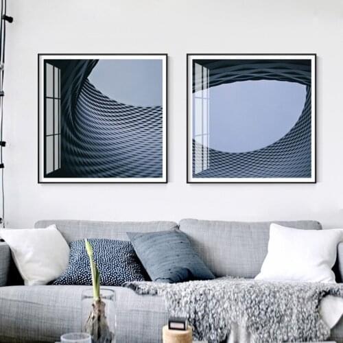 Modern Building Canvas Painting Colorful Visual Impact Wall Art Posters and Prints Wall Picture for Living Room Bedroom Decor