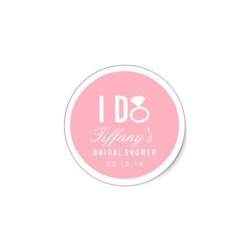 3.8cm Sticker - I DO Bridal Shower