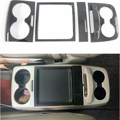 Car Styling Interior ABS Stickers Cover Water Cup Holder Panel Decoration Trim For Toyota Sienna (XL30) 2015 -2020