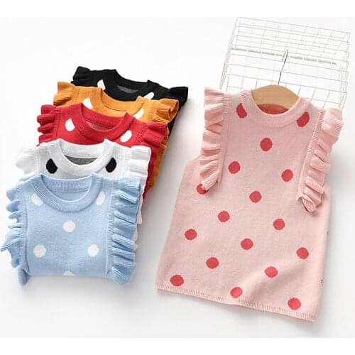 Girls Sweater Vest Clothes Waistcoat Winter Knitted Sweaters Children Pullover Tops Autumn Winter Casual Outwear Clothing