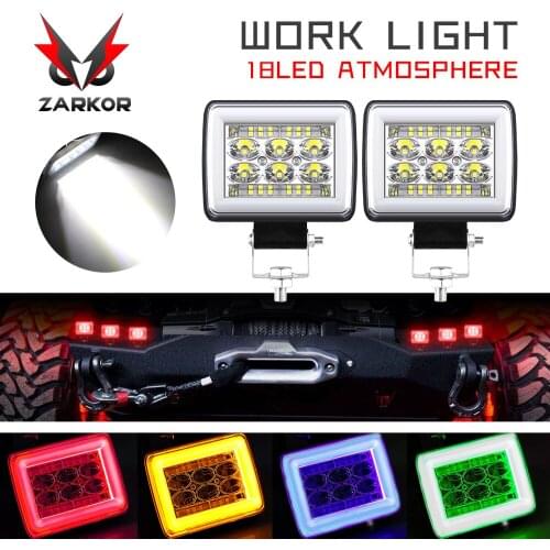 Zarkor Led light bar 54w Car Light Assembly 36W Led Fog Lights for Trucks Cars Led Work Light Bar for Off Road SUV Boat 12V 24V