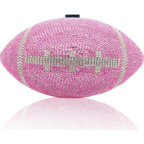 Bag For Women High Quality Rugby Ellipse Ball Clutch Purses for Women Evening Rhinestone Handbags Ladies Party Dinner Bag