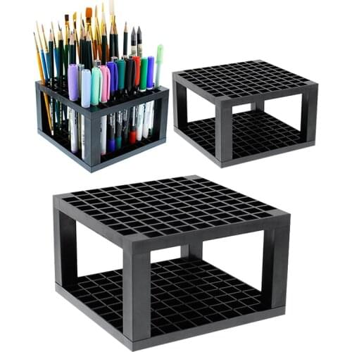 1 Pcs Desktop storage box square pen holder marker pen sketch pencil cosmetic pen storage rack school office stationery