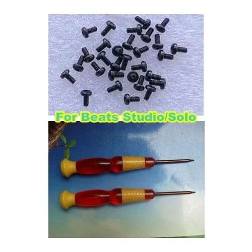 10pcs Replacement black screws and 2pcs Repair Tool screwdriver scroll drivers for studio solo hd headphones headset