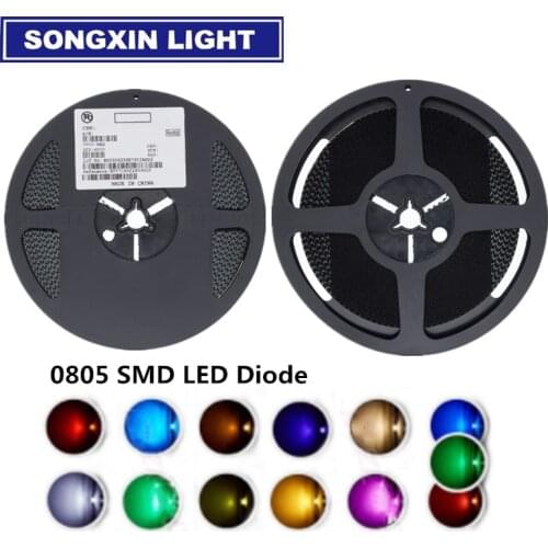 3000PCS 0805 Ultra Bright SMD R/G/B/W/YG/G LEDs each 500pcs 0805 SMD LED RED GREEN BLUE White Yellow GREEN Light emitting diode