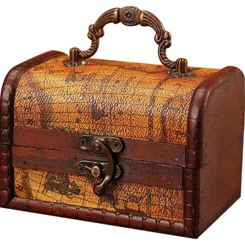 Antique Wooden Sakura Narcissus Jewelry Holder Organizer Trinket Storage Box