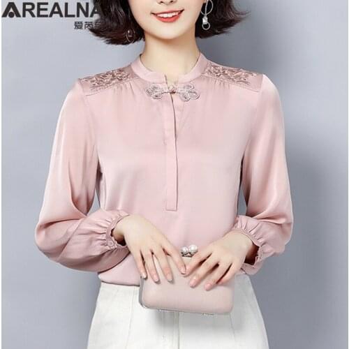 AREALNA Women's Shirts With Embroidery
