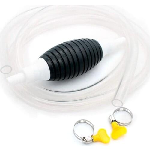 Automobile Manual Gasoline Squeeze Oil Absorber Tailorable Tubing Double Check Valve Deflector Oil Suction Pipe