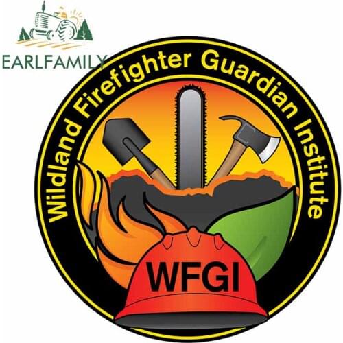 EARLFAMILY 13cm x 13cm For Wildland Firefighter Guardian Institute Cartoon Car Stickers Surfboard Decal Car Styling Decoration