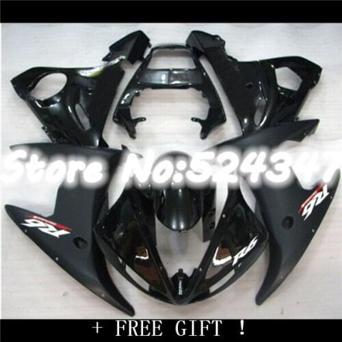 Fei-Body parts for R6 fairing kits 2003 2004 2005 matte/gloss black YZF R6 03 04 05 motorcycle fairings set