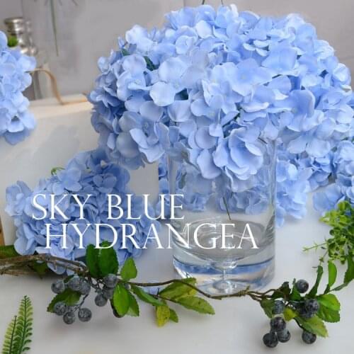 30pcs 15cm Artificial Hydrangea Flower Heads for Wedding Party Decoration DIY Flower Wall Arches Wreath Garland Fake Flowers