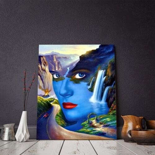 Home Restaurant Living Room Painting Womans Face Wall Art Canvas Cuadros Decoracion Dormitorio Canvas Painting Abstract