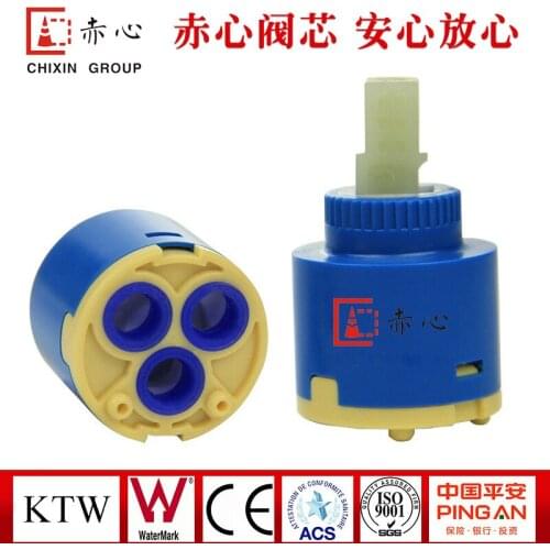 Factory direct 35mm flat feet empty three holes single seal spool 35 three holes mixed water spool ceramic spool