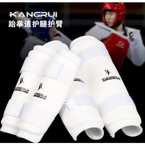 New Adult Child Taekwondo Protector Shin Foot Guards Kickboxing WTF Approved MMA Sanda Protection Material Arts