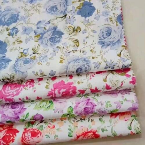 New Arrivals Floral Poplin Cotton Sewing Fabric DIY Childrens Wear Cloth Make Baby Dress Decoration Home 160g/meter