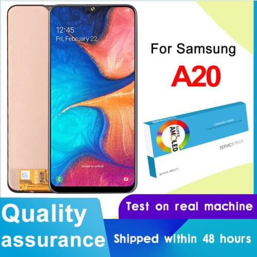 OLED / Original Super AMOLED 6.4" For Samsung Galaxy A20 A205 SM-A205F LCD Display Screen Replacement For Samsung A20 A205 A205F
