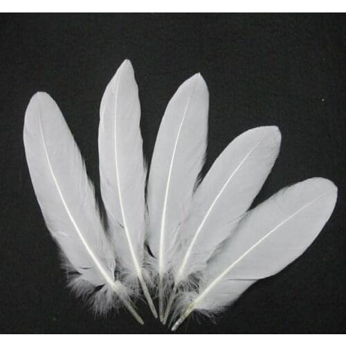 Wholesale 500 PC/lot of 15-20cm / 6-8inches DIY white goose feather dyeing single feather crafts wedding tiara