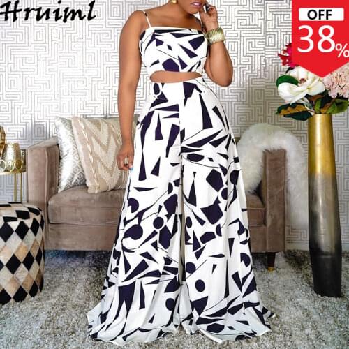 Wholesale Items Womens Trouser Suit Crop Tops Wide Leg Pants Print Casual Loose Chic Woman Outfit Fashion Summer Sets with Pant