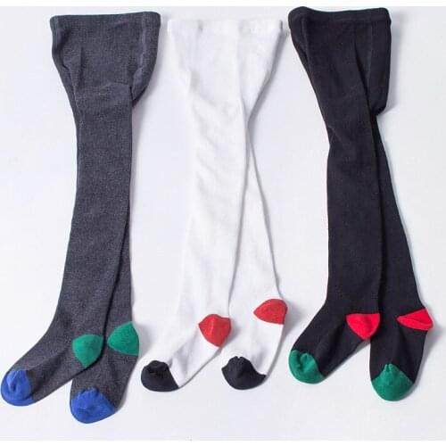 Autumn Winter Girls Tights Cotton Patchwork Warm Children Kids Pantyhose 3-13 Years