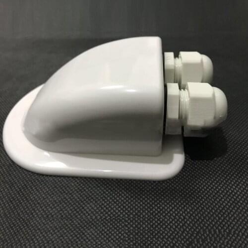 Waterproof ABS Cable Connector Solar Double Cable Entry Gland Curved Camper Boat RV Accessories