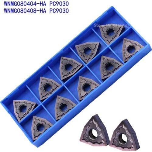 10PCS Inserts WNMG080404 WNMG080408 HA PC9030 100% Original Carbide Insert External Turning Tool For Stainless Steel