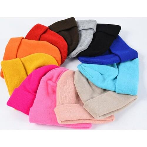 Women Beanies Hat Winter Acrylic Knit Casual Hip Hop Skiing Outdoor Accessory For Adult